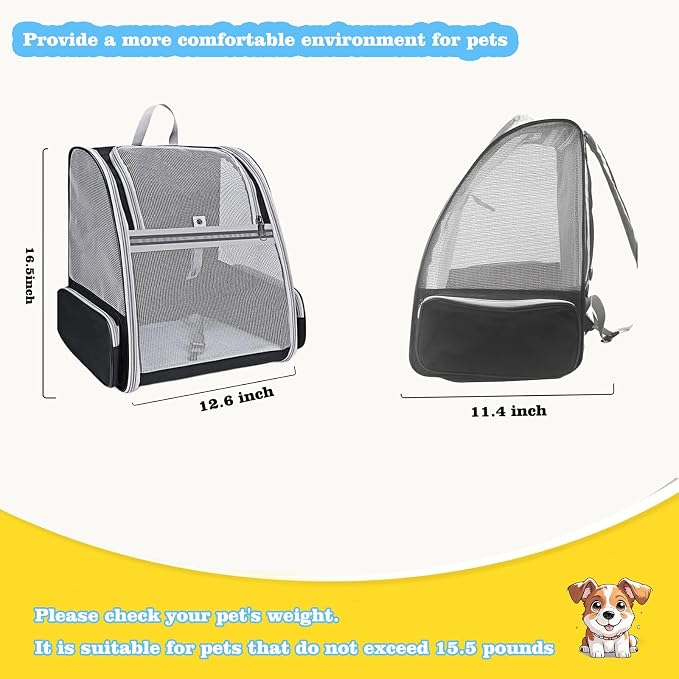 Cat Carrier Backpack, Dog Backpack, Ventilate Pet Cats Puppy Dogs Birds Bunny - Image 2
