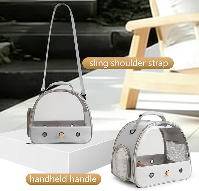 Bird Travel Carrier Cage, Portable Small Bird Parrot Parakeet Carrier - Image 4