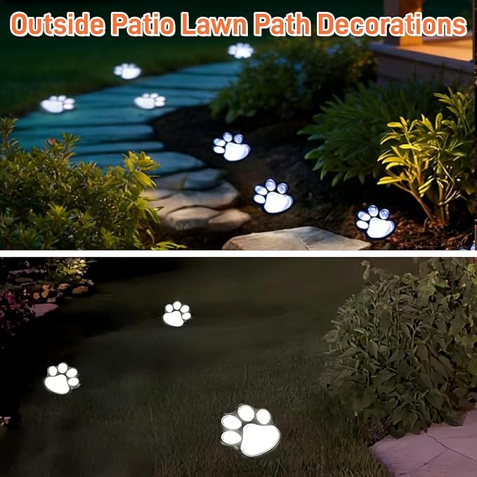 3pcs-Solar Paw Print Lights, Wireless of Cat Dog Animal Solar Lights Outdoor - Image 7