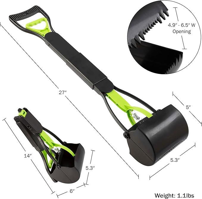 Pooper Scooper - Foldable Cat and Dog Poop Scoop - Enables One-Handed Use on - Image 7