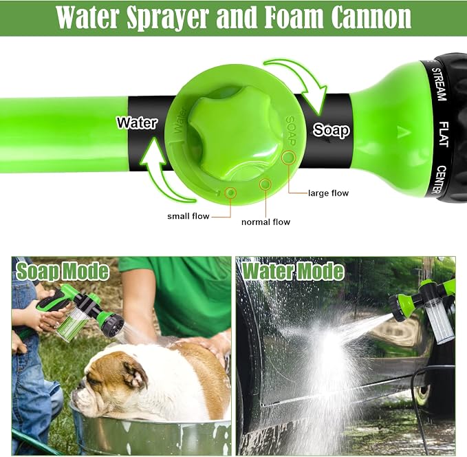 Dog Wash Sprayer Outdoor, 8-in-1 Dog Sprayer Hose Attachment - Image 3