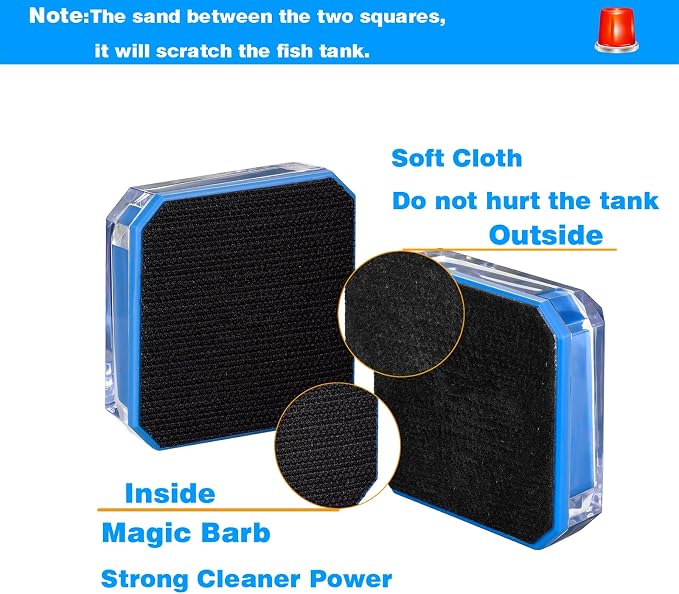 Carefree Fish Aquarium Small Super Magentic Cleaner Fish Tank Algae Scraper - Image 5