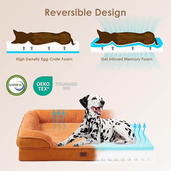 EHEYCIGA Orthopedic Dog Bed for Medium Dogs, Waterproof Memory Foam Medium Dog - Image 4