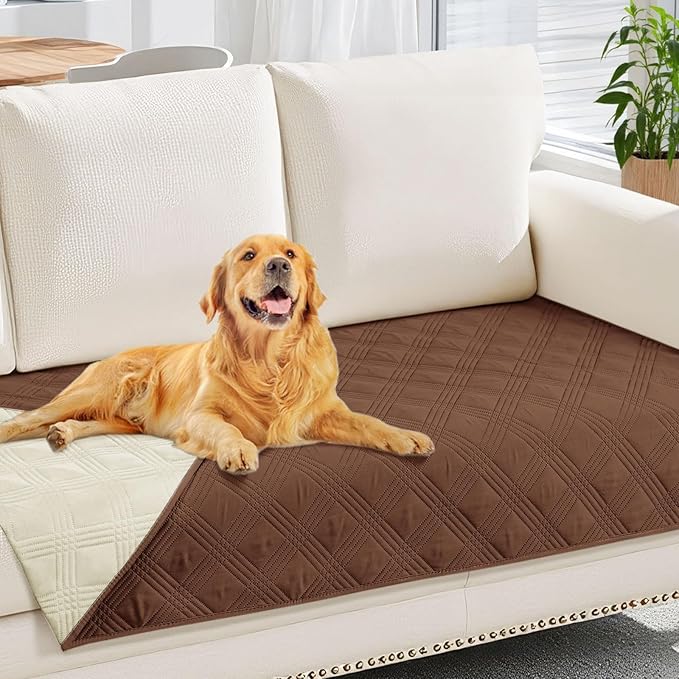 hyha Waterproof Dog Blanket, Reversible Pet Bed Blanket, Soft Sofa Couch Cover by hyha