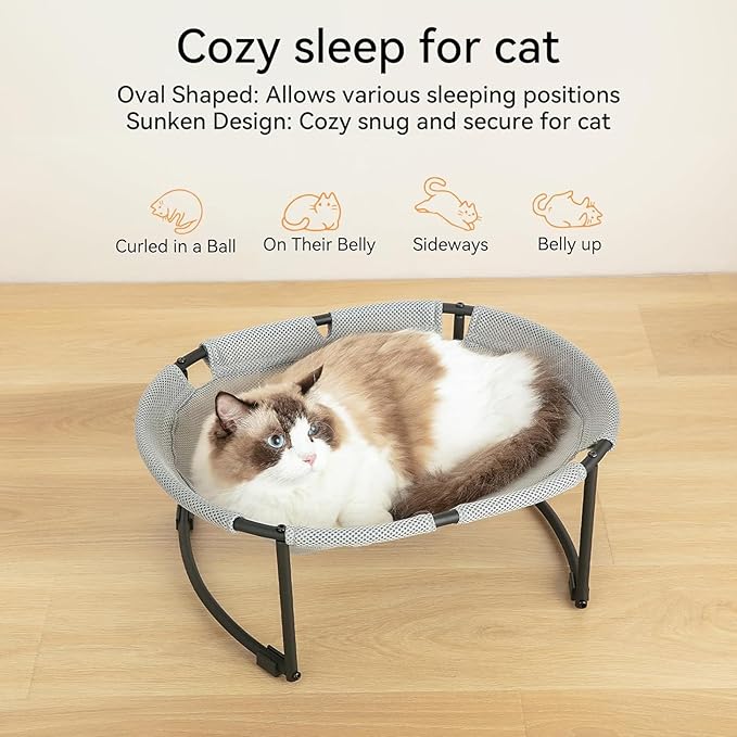 Cat Bed Hammock, Free-Standing Elevated Cat Bed - Image 2