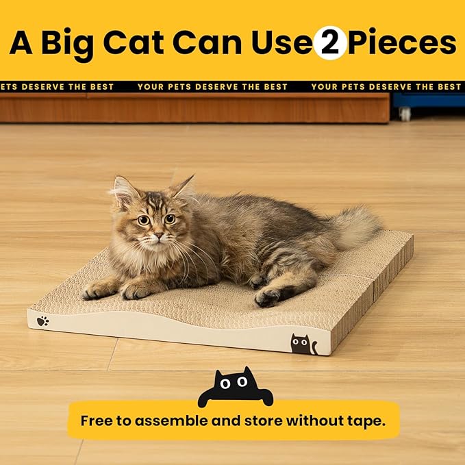 Cat Scratcher, Durable Scratch Pad, Corrugated Cardboard Scratching Board - Image 7