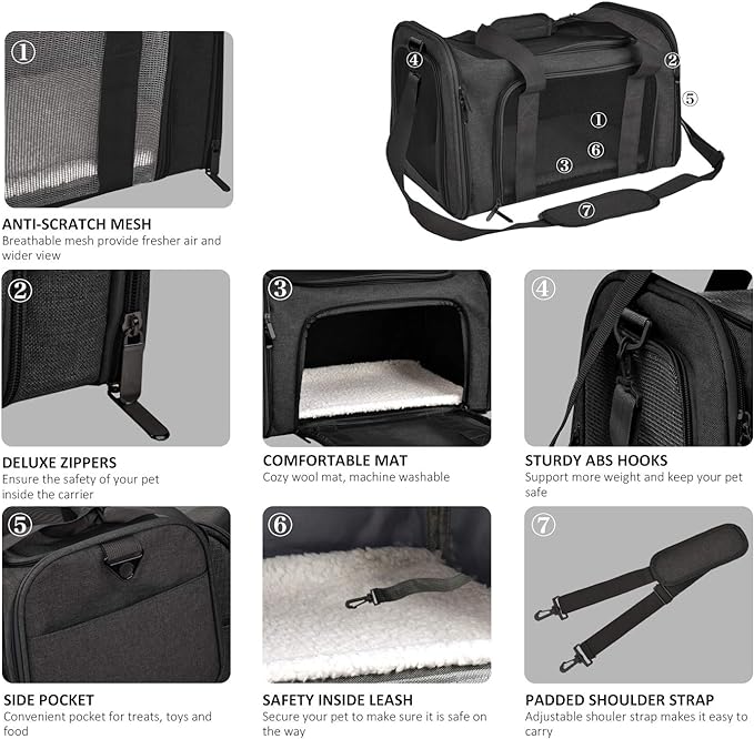 Henkelion Cat Carriers Dog Carrier Pet Carrier - Image 3