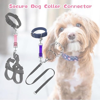 YUEPET Dog Safety Collar Clips 2 Pack Adjustable Prong Collar Backup Clips - Image 3