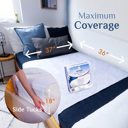 Washable Incontinence Bed Pads 36" x 37" – Soft, Absorbent & Waterproof - Image 4