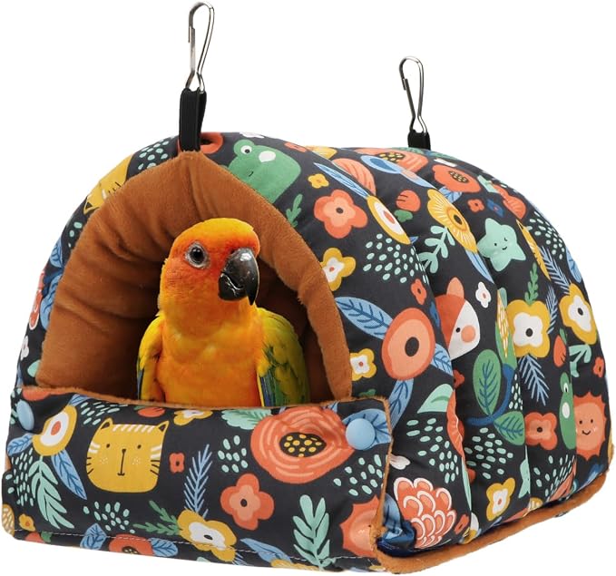 Wontee Bird Nest House Winter Warm Snuggle Hut Bird Bed Hanging Hammock by Wontee