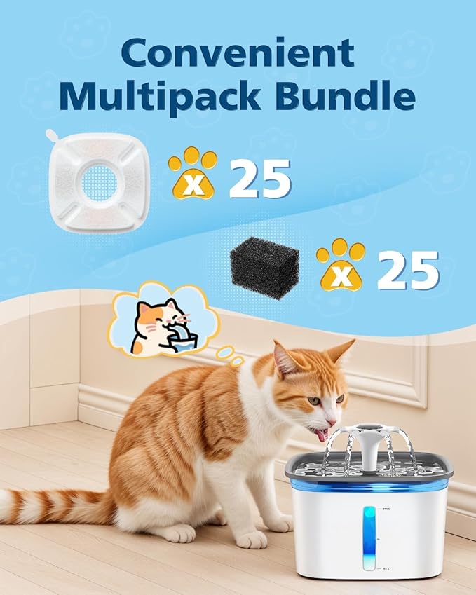 50 Pcs Cat Water Fountain Filters - Image 2