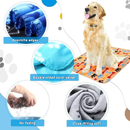 Chumia 28 Pieces Puppy Blanket Bulk Small Fleece Pet Blanket - Image 3