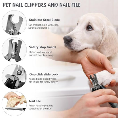 Dog Brush & Grooming Kit – 9-Piece Pet Brush & Deshedding Set - Image 3