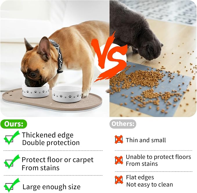 KPWACD Dog Food Mat Anti-Slip Bowl Mats - Image 3