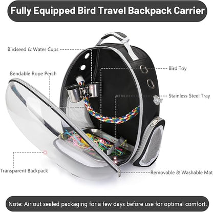 Bird Backpack Carrier, Travel Bird Cage - Image 6