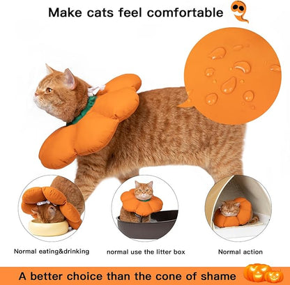 Cat Cone Collar, Cute Waterproof Recovery Collar, Anti-Bite Lick Wound Healing - Image 2