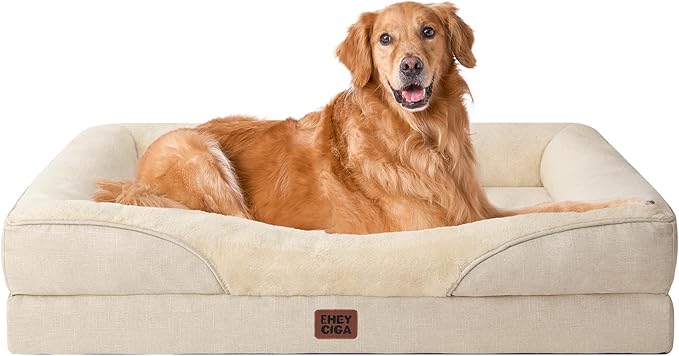 EHEYCIGA Orthopedic XL Dog Bed for Large Sized Dog, Waterproof Liner & Washable by EHEYCIGA