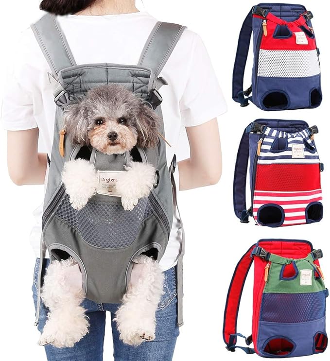 Dog Carrier Backpack, Pet Front Carrier Backpack Legs Out Dog Chest Carrier by Coppthinktu