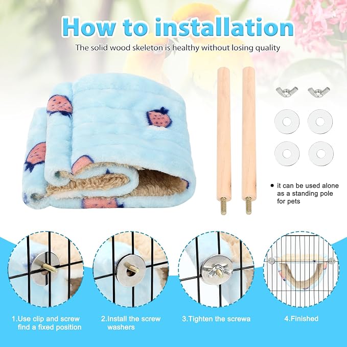 BWOGUE Winter Warm Bird Nest Bed Hanging Hammock Snuggle Hut Parrot House Tent - Image 3