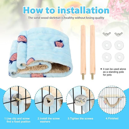 BWOGUE Winter Warm Bird Nest Bed Hanging Hammock Snuggle Hut Parrot House Tent - Image 3