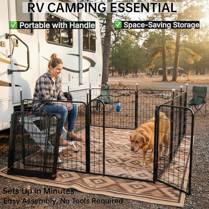 Portable Dog Crates & Playpen, Easy-Carry Straps - Image 2