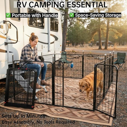 Portable Dog Crates & Playpen, Easy-Carry Straps - Image 2