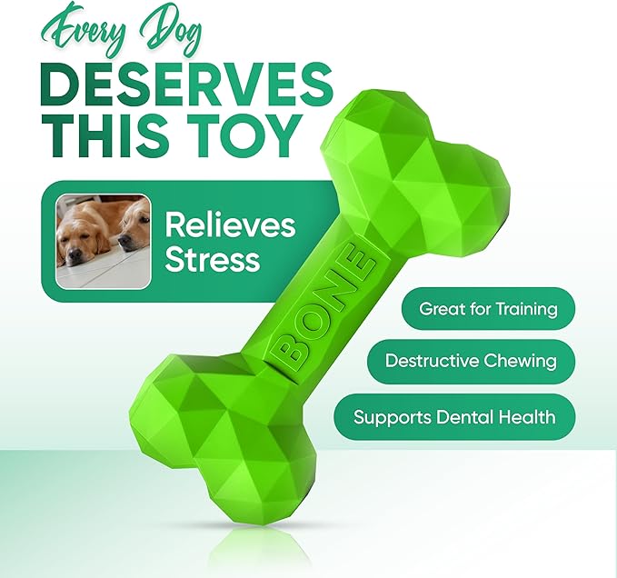 Natural Rubber Dog Chew Bone – Treat-Dispensing, Tough & Indestructible Chew - Image 4