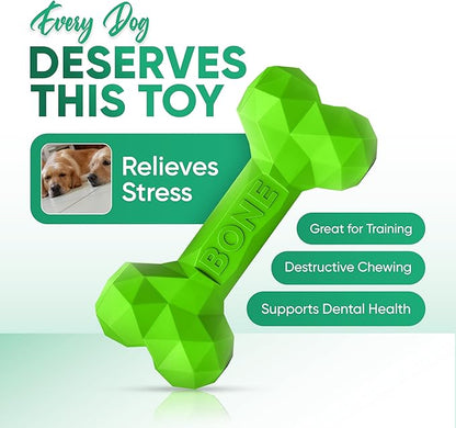 Natural Rubber Dog Chew Bone – Treat-Dispensing, Tough & Indestructible Chew - Image 4