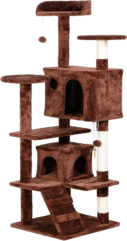 54-Inch Cat Tree for Large Cats, Sturdy Multi-Level Cat Tower by Unknown
