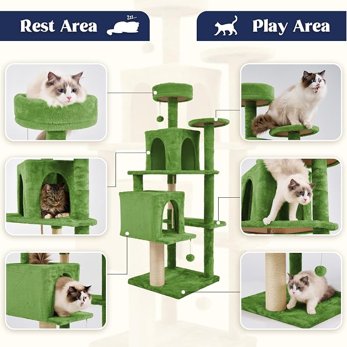 58.5inch Large Cat Tree Tower Condo - Image 4