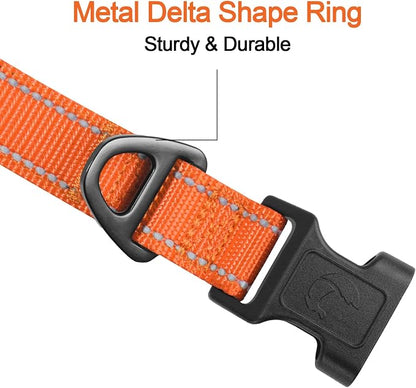 Joytale Reflective Dog Collar, Soft Neoprene Padded, Metal D-Ring, Nylon Pet - Image 3