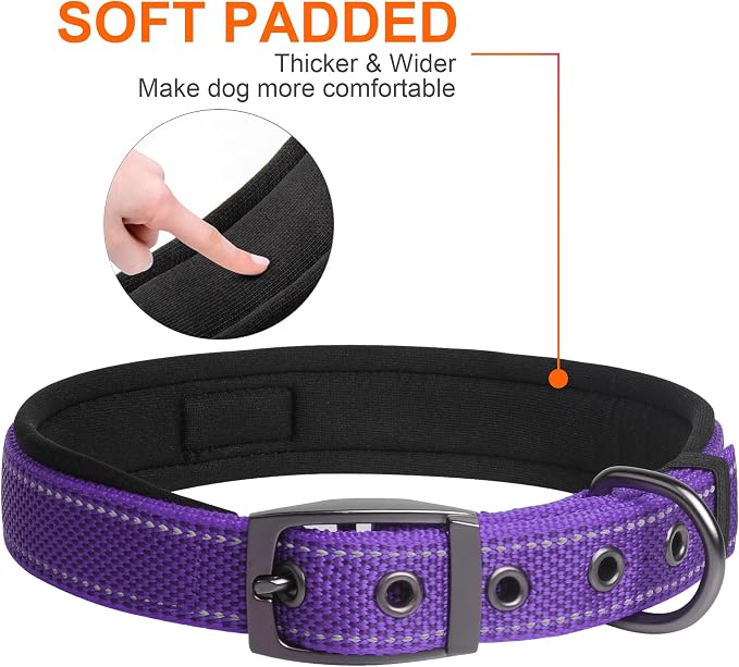 Fida Heavy Duty Dog Collar, Ultra Comfortable Soft Neoprene Padded, Adjustable - Image 4