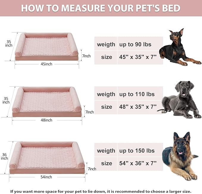 BFPETHOME Dog Beds for Large Dogs, Orthopedic Dog Bed for Medium Large Dogs - Image 6