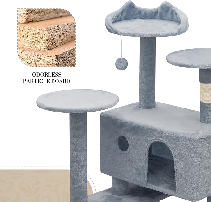 Athena Collection Cat Tree, 77 Inch Cat Tower - Image 4