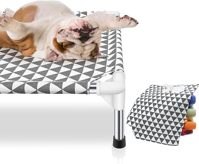Elevated Outdoor Dog Bed, Medium Size, Cotton Material, Non-Slip Feet, Fits up - Image 2