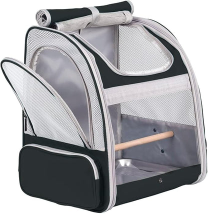 Bird Backpack Carrier with Stand Perch, Bird Travel Backpack - Image 4