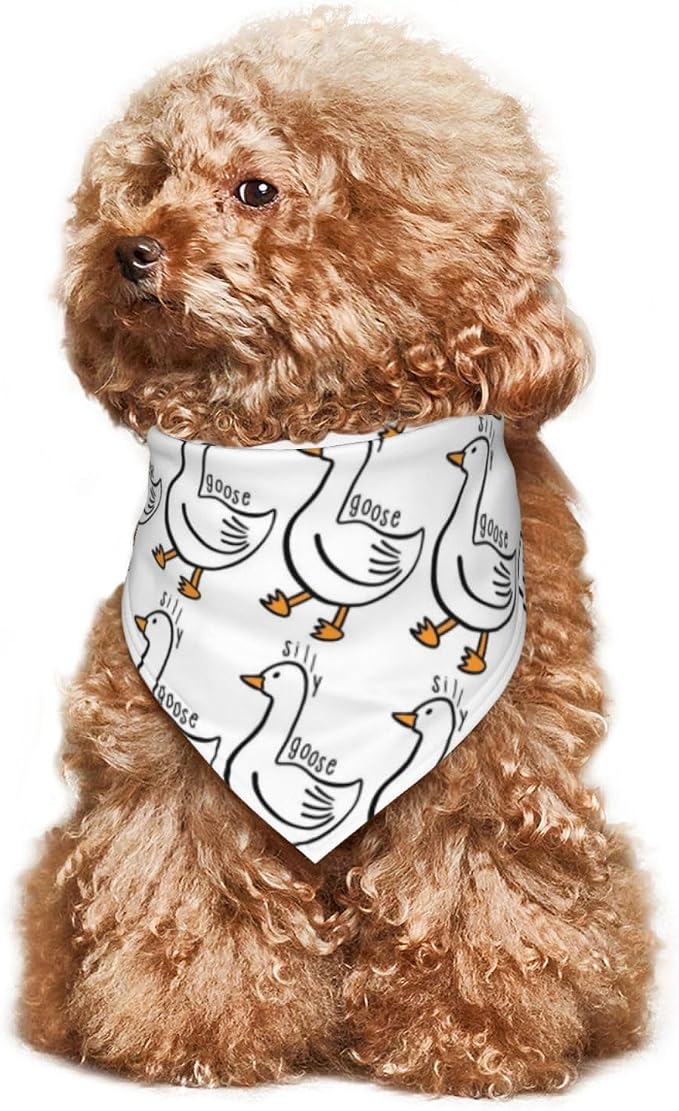 Silly Goose on The Loose Triangle Dog Bandana, Summer Bandana Funny Triangle - Image 7