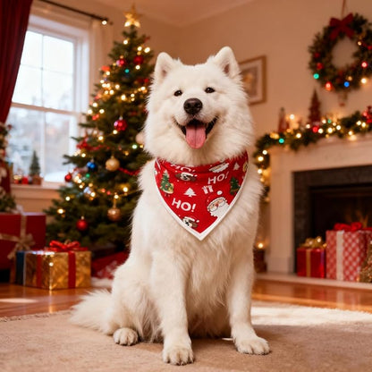 Christmas Dog Bandanas Santa Claus Dogs Scarf - Image 4