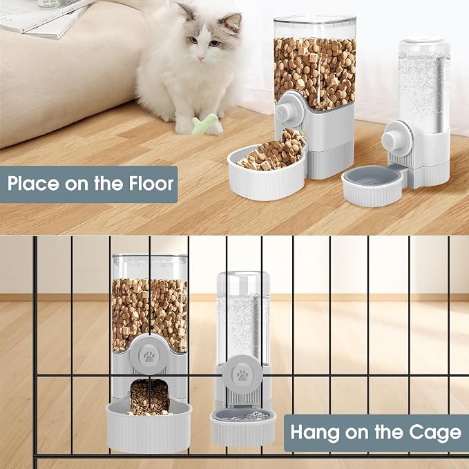 Yummy Sam Hanging Cage Automatic Small Pet Food Bowl Water Bottle Dispenser - Image 7