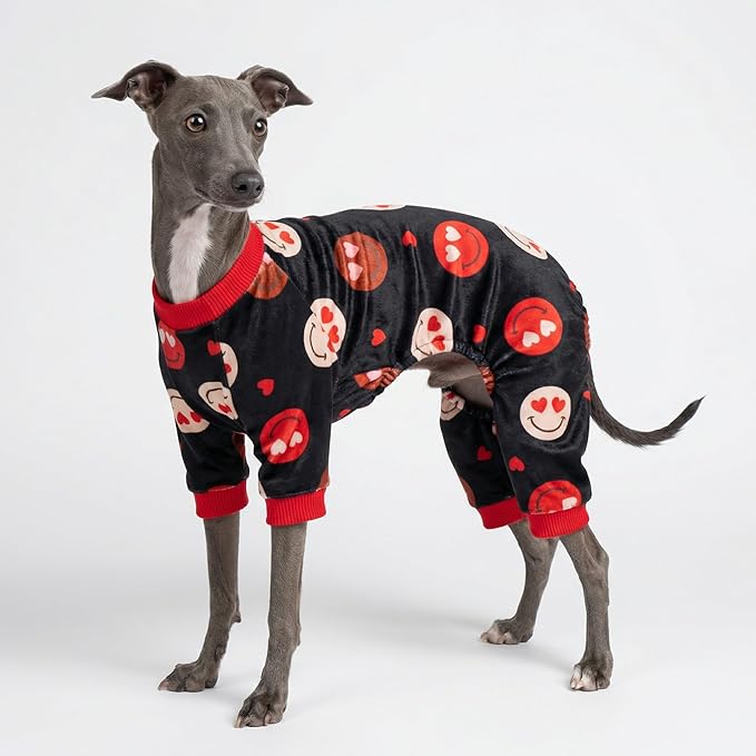 Fitwarm Hearts Eyes Smily Face Dog Pajamas, Cozy Valentines Outfit - Image 7