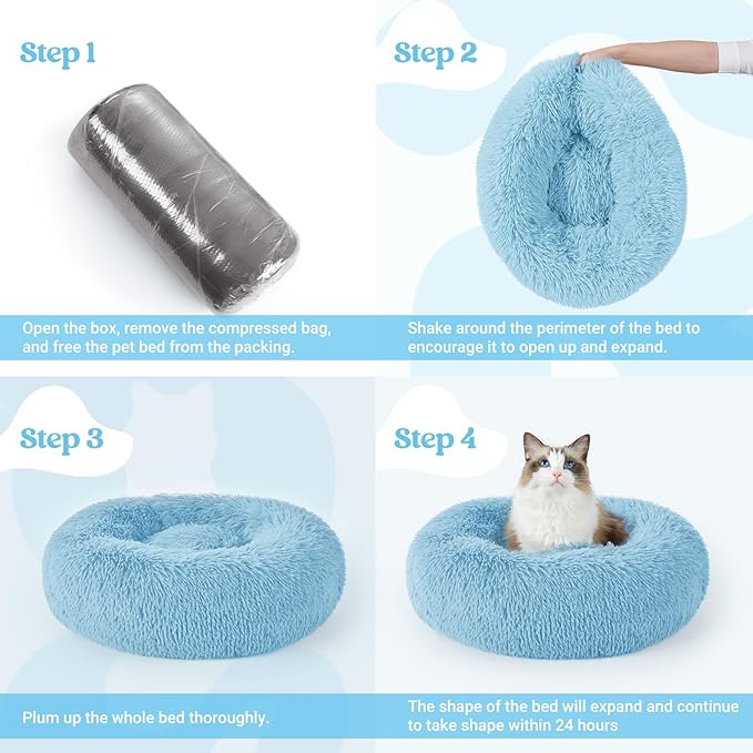 rabbitgoo Cat Beds for Indoor Cats, 20 inches Cat Bed Machine Washable - Image 9