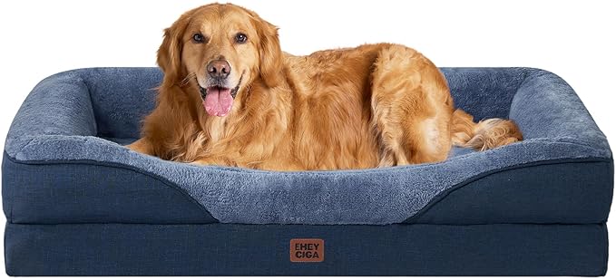 EHEYCIGA Orthopedic Dog Bed for Large Sized Dog, Waterproof Liner & Washable by EHEYCIGA