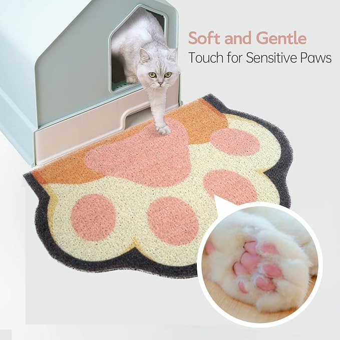 Cute Cat Litter Mat 24”x16”, Litter Box Mat, Litter Trapping Mat, Soft on Kitty - Image 7