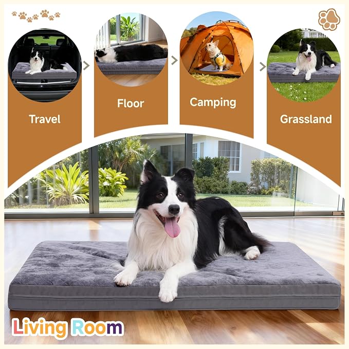 Waterproof Dog Bed for Large Dogs, Outdoor Orthopedic XL Dog Bed - Image 6