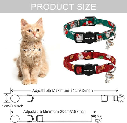 ARING PET 2 Pack Christmas Cat Collars-Cute Cat Collar Breakaway - Image 6