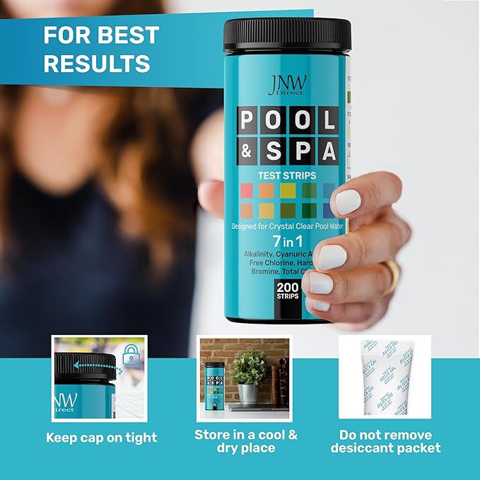 Pool Test Strips 7-in-1, 200 Quick and Accurate Pool and Hot Tub Test Strips - Image 6