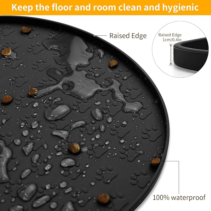 KPWACD Pet Feeding Mat for Dogs and Cats, Silicone Dog Placemat Non-Slip - Image 4