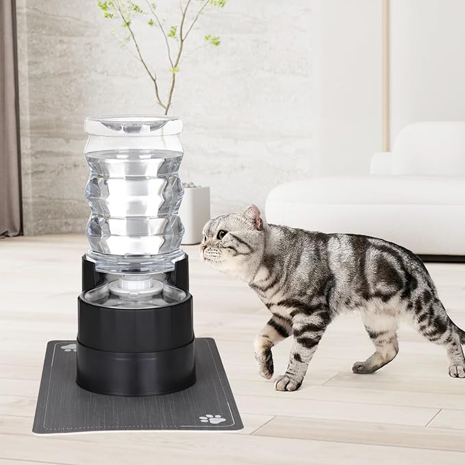 RIZZARI Automatic Dog Water Dispenser: 7L Black Stainless Steel Feeder - Image 6