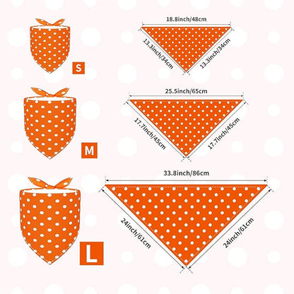 30 Pack Large Polka Dot Dog Bandanas Stitch Dog Bandana Bulk Reversible Print - Image 2