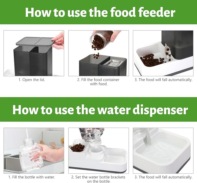 Yummy Sam Automatic Small Pet Feeder and Water Dispenser, 2 in 1 Gravity Cat - Image 5